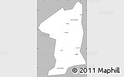 Gray Simple Map of El Geteina, single color outside