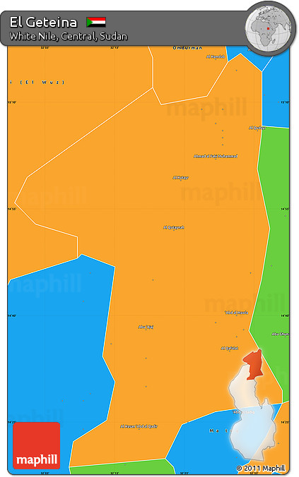 Political Simple Map of El Geteina