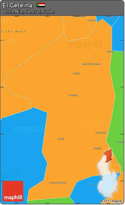 Political Simple Map of El Geteina