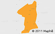 Political Simple Map of El Geteina, single color outside