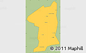 Savanna Style Simple Map of El Geteina, cropped outside