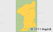 Savanna Style Simple Map of El Geteina, single color outside