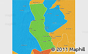 Political 3D Map of Kawa