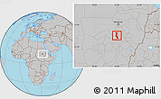 Gray Location Map of Kawa
