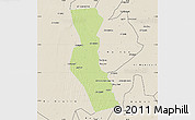 Physical Map of Kawa, shaded relief outside