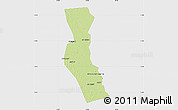 Physical Map of Kawa, single color outside