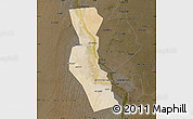 Satellite Map of Kawa, darken