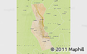 Satellite Map of Kawa, physical outside