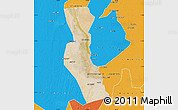 Satellite Map of Kawa, political outside