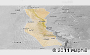 Satellite Panoramic Map of Kawa, desaturated