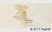 Satellite Panoramic Map of Kawa, lighten