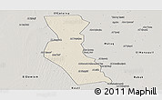 Shaded Relief Panoramic Map of Kawa, semi-desaturated