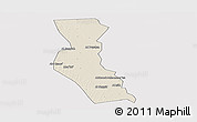 Shaded Relief Panoramic Map of Kawa, single color outside