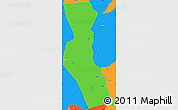 Political Simple Map of Kawa