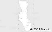 Silver Style Simple Map of Kawa, cropped outside