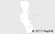 Silver Style Simple Map of Kawa