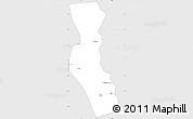 Silver Style Simple Map of Kawa, single color outside