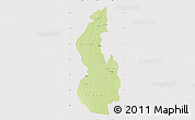 Physical Map of White Nile, cropped outside
