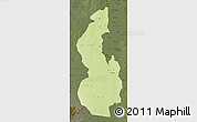 Physical Map of White Nile, darken