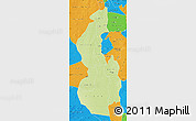 Physical Map of White Nile, political outside