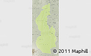Physical Map of White Nile, semi-desaturated