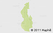 Physical Map of White Nile, single color outside