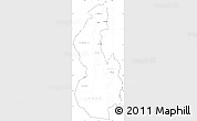Blank Simple Map of White Nile, cropped outside