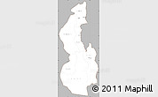 Gray Simple Map of White Nile, cropped outside