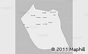 Gray 3D Map of Eddein, single color outside