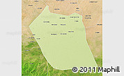 Physical 3D Map of Eddein, satellite outside