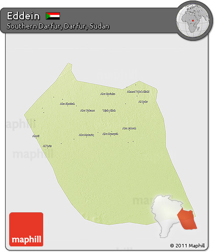 Physical 3D Map of Eddein, single color outside