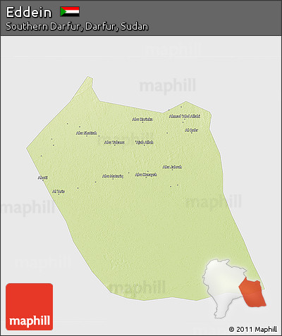 Physical 3D Map of Eddein, single color outside