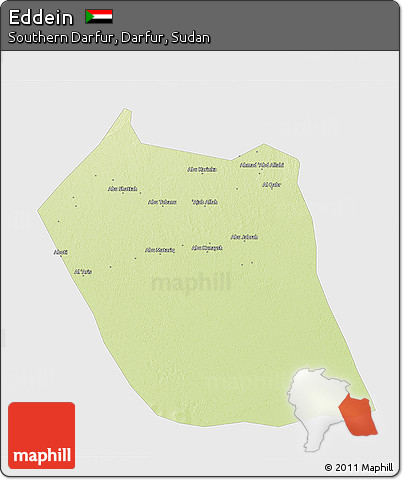 Physical 3D Map of Eddein, single color outside