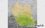 Satellite 3D Map of Eddein, desaturated
