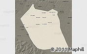 Shaded Relief 3D Map of Eddein, darken