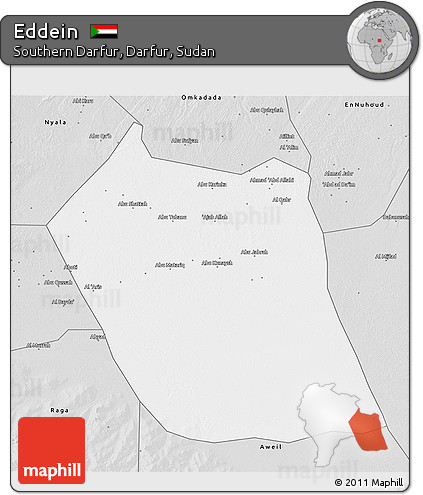 Silver Style 3D Map of Eddein