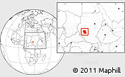 Blank Location Map of Eddein, within the entire country