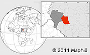 Blank Location Map of Eddein, highlighted country, highlighted parent region