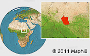 Satellite Location Map of Eddein