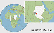 Savanna Style Location Map of Eddein, highlighted country, highlighted parent region, within the entire country