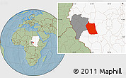 Savanna Style Location Map of Eddein, highlighted country, highlighted parent region, hill shading