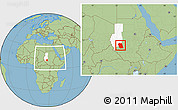 Savanna Style Location Map of Eddein, highlighted grandparent region, within the entire country
