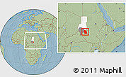 Savanna Style Location Map of Eddein, highlighted parent region, highlighted grandparent region, within the entire country, hill shading