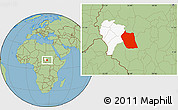 Savanna Style Location Map of Eddein, highlighted parent region