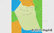 Physical Map of Eddein, political outside
