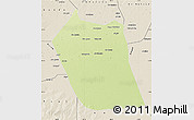 Physical Map of Eddein, shaded relief outside