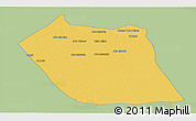 Savanna Style Panoramic Map of Eddein, single color outside