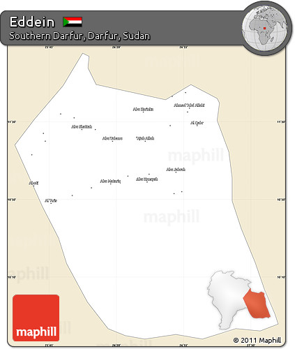 Classic Style Simple Map of Eddein, single color outside