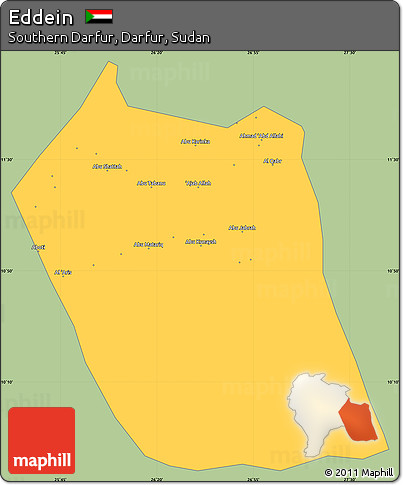 Savanna Style Simple Map of Eddein, single color outside