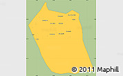 Savanna Style Simple Map of Eddein, single color outside